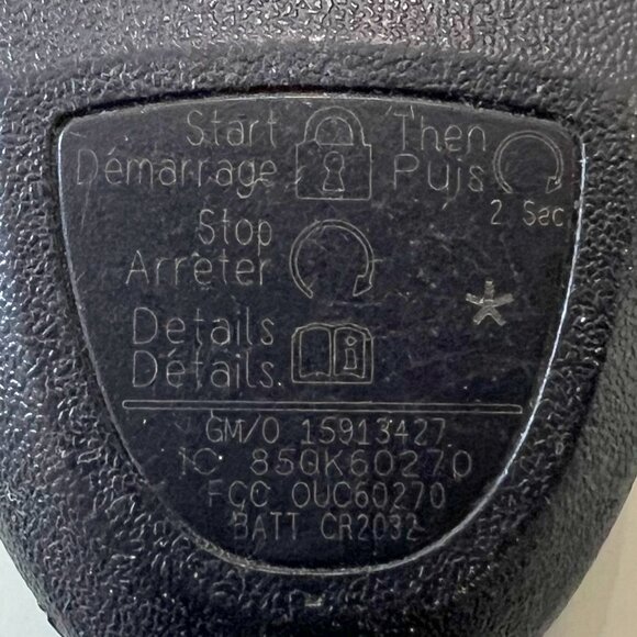 GM Keyless Entry Remote Fob 2007-2014 PN: 15913427 - Picture 3 of 4